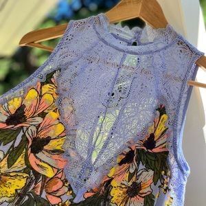 Free People Intimately Marsha Printed Slip, Size XS